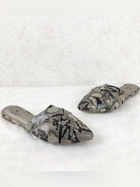 Worthington Shoes - Worthington Cadet Snake Reptile Print Mules Memory Foam 8.5 Boho